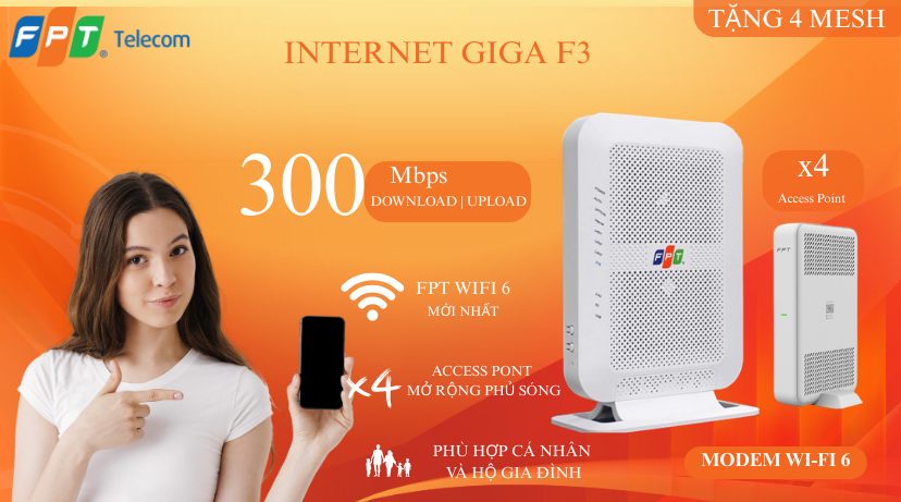 Gói Internet GIGA F3 FPT